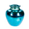 Image 1 : Iridescent Blue Glass Vase/Planter.