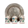 Image 1 : Three German Steins with Pewter Tray.