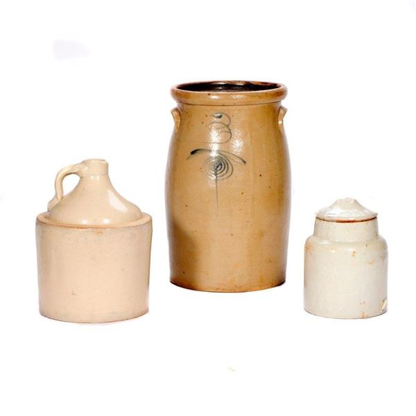 Vintage Stoneware Crocks and Jug (3).