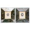 Image 1 : Antique Engravings in Mirrored Frames.