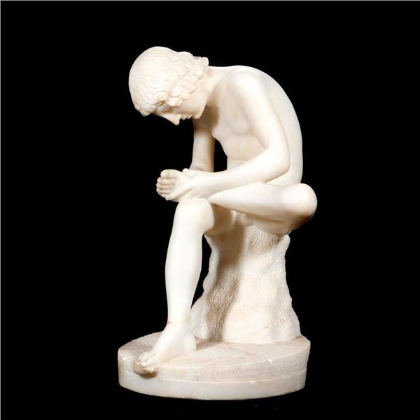 Boy with Thorn Marble Sculpture.