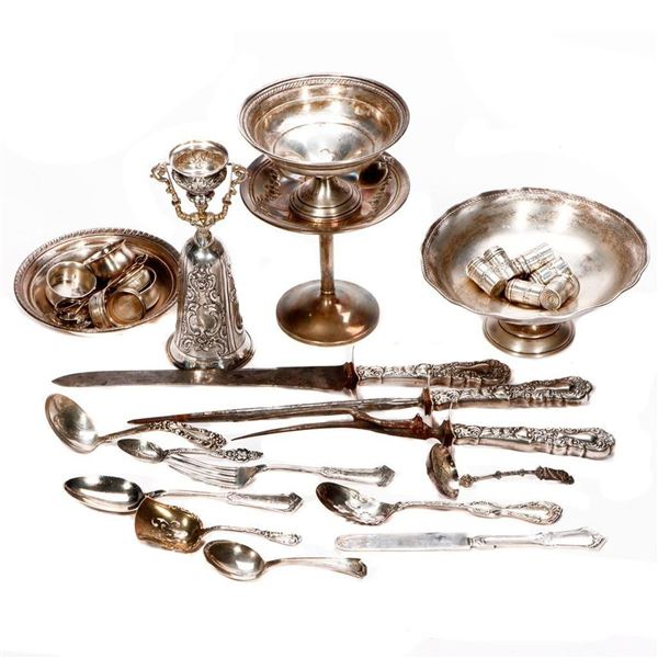 Misc. group of silver items.