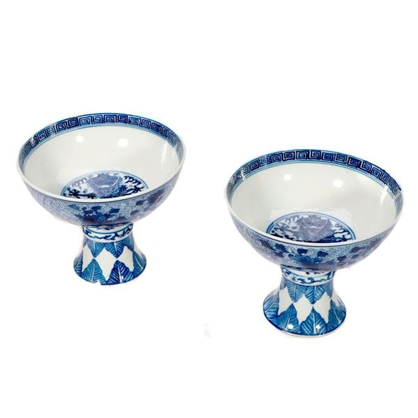 Pair of Chinese Blue and White Dishes.