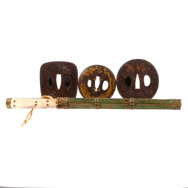Three Japanese Tsubas (Swordguards).