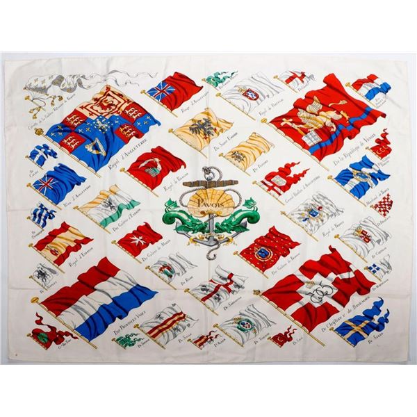 Hermes Paris "Pavois" Silk Scarf.