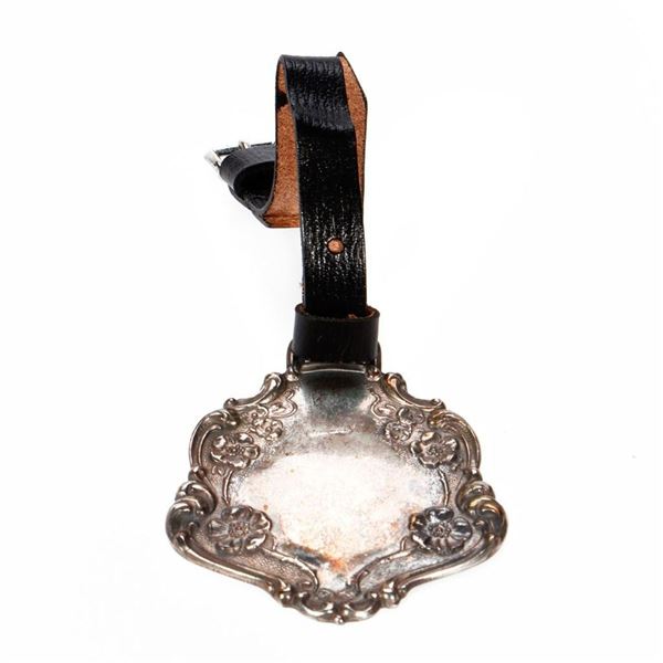 Webster Art Nouveau sterling silver luggage tag.
