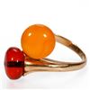 Image 1 : Amber and 14k gold ring.