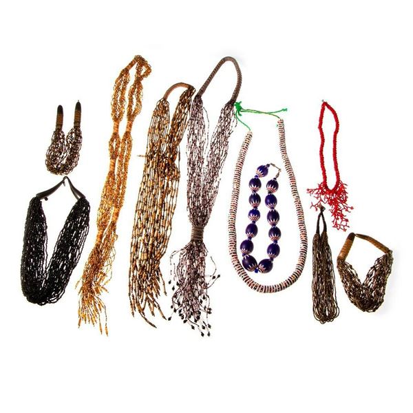 Collection of 22 beaded necklaces.
