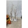 Image 2 : MERRY LIGHT UP LETTERS, LIGHT UP TREE DECORATIONS AND FALL WREATH