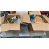 Image 1 : 2 BOXES OF HOME DECOR, FRENCH PRESS, WOOD TRAYS, ETC