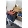 Image 2 : LOT OF WICKER AND WOVEN BASKETS, HAMPERS, TRAYS, PLANTERS