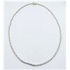 Image 1 : STERLING SILVER DIAMOND NECKLACE, 64 DIAMONDS, 0.30CTS, 18", W/A $1390.00