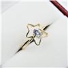 Image 2 : 10KT. YELLOW GOLD 3MM NATURAL TANZANITE BABY STAR RING, 0.20CTS, W/A $1235.00, SIZE 3.75