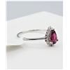 Image 1 : STERLING SILVER 7MM X 5MM NATURAL ENHANCED RUBY (1.4CTS) & CZ RING, W/A $445.00, SIZE 6.75