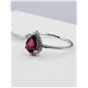 Image 2 : STERLING SILVER 7MM X 5MM NATURAL ENHANCED RUBY (1.4CTS) & CZ RING, W/A $445.00, SIZE 6.75