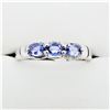 Image 1 : STERLING SILVER NATURAL TANZANITE RING, 3 TANZANITE (0.45CTS), W/A $670.00, SIZE 7