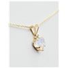 Image 2 : 10KT. YELLOW GOLD 6.2MM X 6MM NATURAL MOONSTONE (0.50CTS) HEART PENDANT WITH STERLING SILVER CHAIN, 