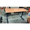 Image 1 : ELECTRIC ADJUSTABLE HEIGHT DESK 60" X 24" WORKING