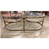 Image 2 : BRASS GLASS TOP COFFEE TABLE
