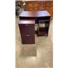 Image 1 : ROLLING DESK AND 2 DRAWER FILING CABINET WITH KEY