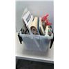 Image 1 : TOTE OF ART SUPPLIES, PAPER, PRINTS