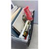 Image 2 : TOTE OF ART SUPPLIES, PAPER, PRINTS