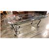 Image 1 : METAL BASE GLASS TOP FERROUS COFFEE TABLE