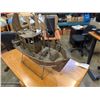 Image 3 : FERROUS METAL BOAT MODEL 16.5" HIGH X 19" LONG