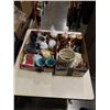 Image 1 : 2 TRAYS OF CHRISTMAS DECOR, BELLS, MIKASA BOOT