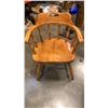 Image 2 : DINING TABLE WITH 2 LEAVES AND 5 TUB STYLE ARM CHAIRS