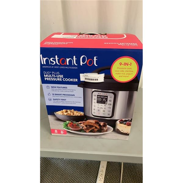 INSTANT POT 8QT DUO PLUS MULTI USE PRESSURE COOKER - TESTED WORKING, RETAIL $229