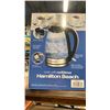 Image 2 : HAMILTON BEACH 1.7 LITER GLASS ELECTRIC KETTLE - TESTED WORKING, RETAIL $59