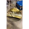 Image 3 : BLUE METAL TRUNK AND BRASS LOG HOLDER