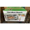 Image 1 : HAMILTON BEACH CONVECTION TOASTER OVEN - TESTED WORKING, DAMAGED CATCH TRAY, RETAIL $129