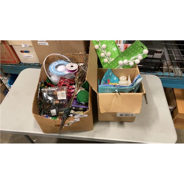 2 BOXES OF SEASONAL DECORATIONS