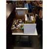 Image 1 : LOT OF NEW STRTCHED CANVASES WITH BOX OF VARIOUS PAINT