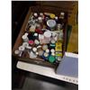 Image 2 : LOT OF NEW STRTCHED CANVASES WITH BOX OF VARIOUS PAINT