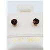 Image 1 : 14KT. YELLOW GOLD 3.9MM X 3.8MM NATURAL GARNET EARRINGS, 0.66CTS, W/A $680.00