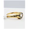 Image 3 : STERLING SILVER YELLOW GOLD TONE PLATED 6.45MM BEZEL SET NATURAL BLUE TOPAZ TOPAZ RING, 1.25CTS, W/A