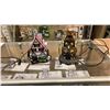 Image 1 : 2 LEADED GLASS LAMPS