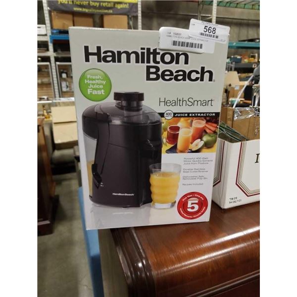 HAMILTON BEACH 400W JUICE EXTRACTOR - TESTED WORKING, RETAIL $59