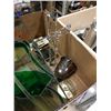 Image 2 : MIKASA CRYSTAL CROSS, LEADED GLASS ART, CRUCIFIX PENDENT, POPE MEDALLION, CLOCK, SILVER PLATE MUG AN