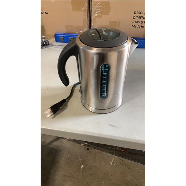 BREVILLE SOFT TOP STAINLESS ELECTRIC KETTLE TESTED AND WORKING, RETAIL $99