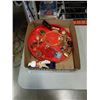 Image 1 : BOX OF VINTAGE COLLECTIBLES AND CAST IRON COIN BANK