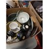 Image 3 : 2 BOXES OF POTTERY, VINTAGE GLASSWARE AND HOME DECOR
