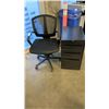 Image 1 : GAS LIFT OFFICE CHAIR AND 3 DRAWER FILING CABINET