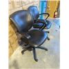 Image 4 : 2 EXECUTIVE LEATHER BOARD ROOM GAS LIFT OFFICE CHAIRS
