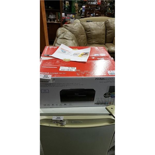 CANON G3260 PIXMA  MEGA TANK ALL-IN-ONE PRINTER TESTED AND WORKING , RETAIL $329