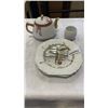 Image 1 : 2 LORD NELSON COLLECTOR PLATES OJ TEAPOT AND HAND PAINTED SAKE CUP