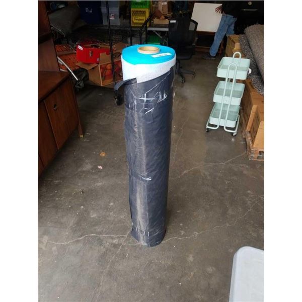 ROLL OF BLUE PLASTIC FILM MATERIAL 49 INCHES WIDE 12GA